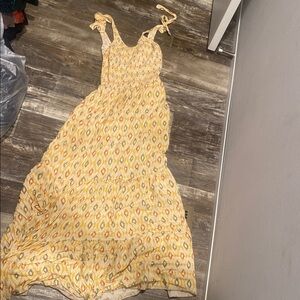 Yellow Patterned Women's Dress
